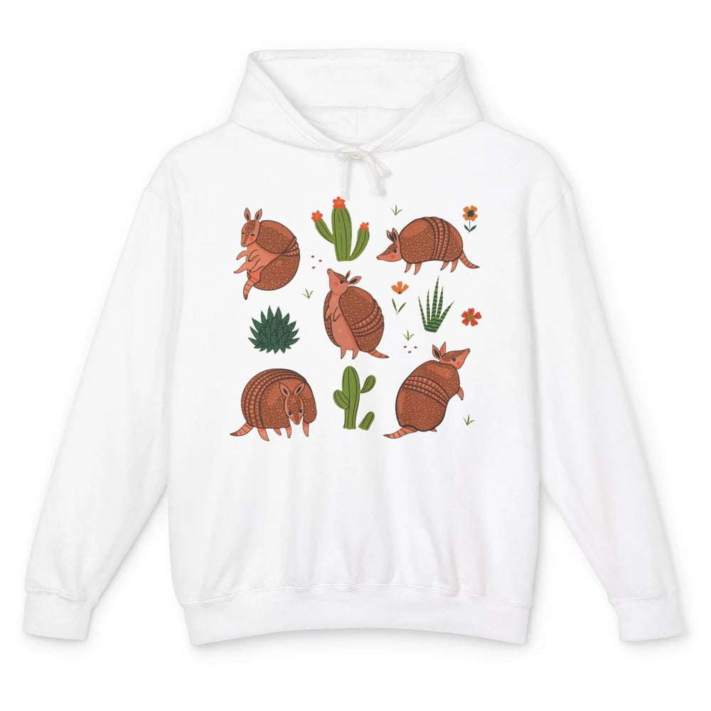 Retro Desert Armadillo Just An Armadillo Girl Western Animal Unisex Lightweight Hoodie