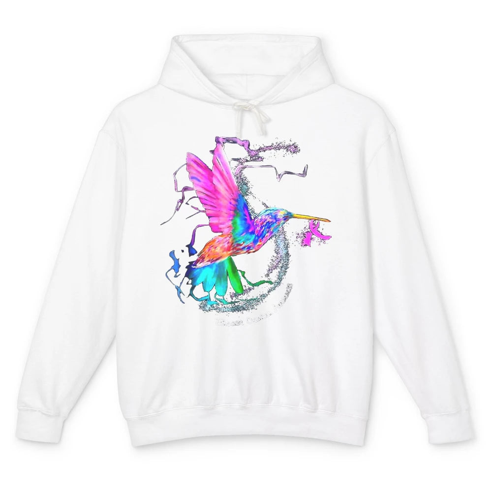 Breast Cancer Awareness Hummingbird Sunflower Pink Ribbon Unisex Lightweight Hoodie