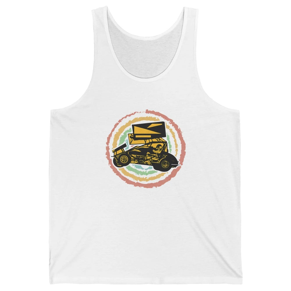 Vintage Dirty Track Racing Retro Sprint Car Speedway Truck Unisex Jersey Tank