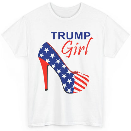 Trump Girl American Flag High Heels Republican Trump Support Classic Unisex T-Shirt