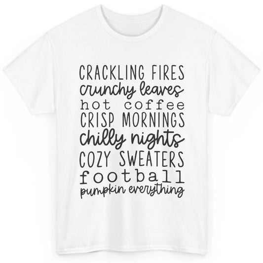 Fall Favorite Crackling Fire Pumpkin Everything Thanksgiving Classic Unisex T-Shirt