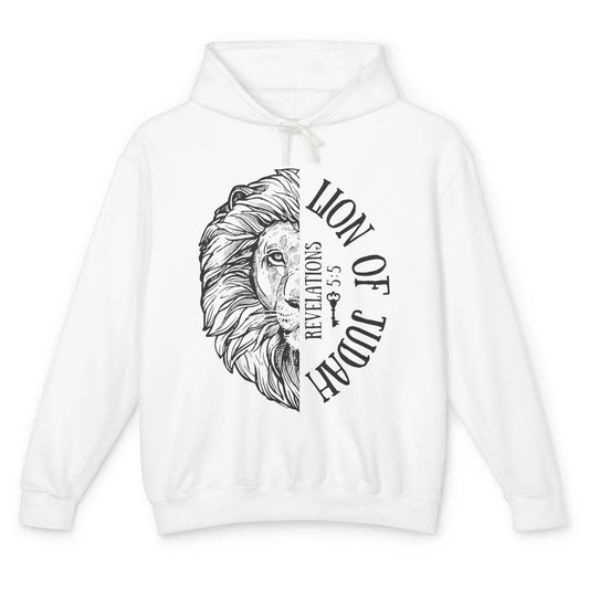 Yeshua Lion Of Judah Bible Verse Christian Faith Religious Unisex Lightweight Hoodie