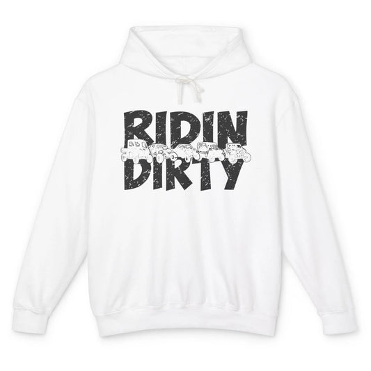 Retro UTV SXS Rider Riding Dirty ATV Offroad Riding SXS Life Unisex Lightweight Hoodie