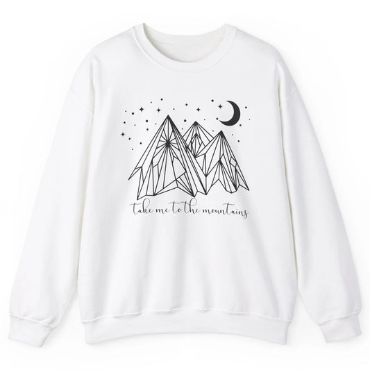 Take Me to the Mountains Boho Hiking Camping Outdoor Gift Unisex Crewneck Sweatshirt