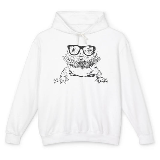 Bearded Dragon Glasses Animal Cute Bearded Dragon Owner Gift Unisex Lightweight Hoodie