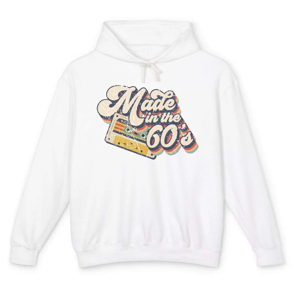 Retro Cassette Made In The 60's 1960s Born Birthday Day Gift Unisex Lightweight Hoodie