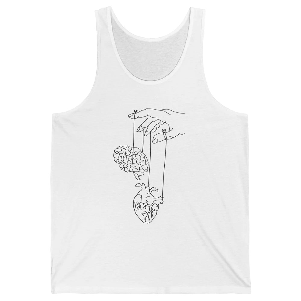 Brain Anatomy Nurse Heart Minimal Graphic Nursing Anatomical Unisex Jersey Tank