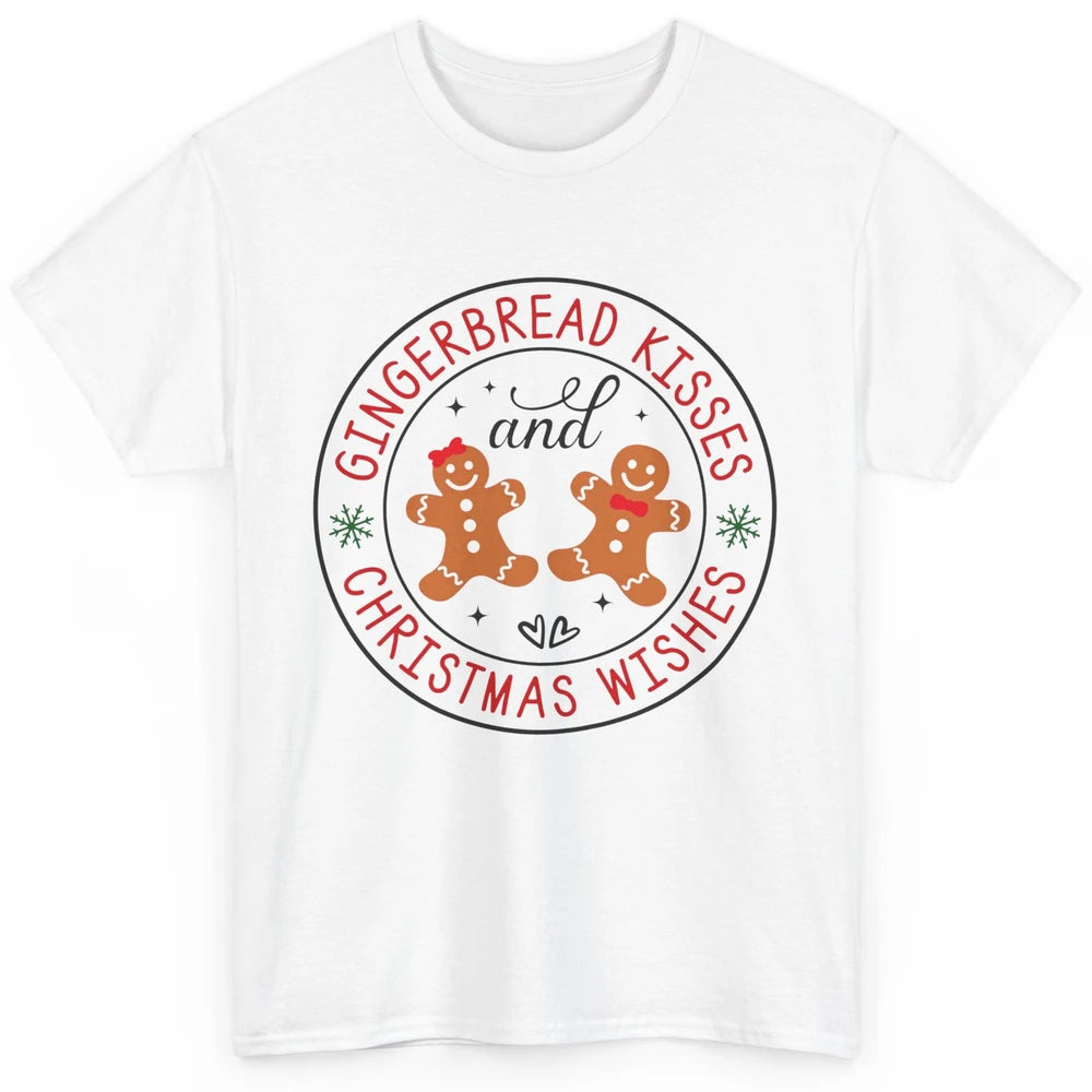 Christmas Gingerbread Kissed And Christmas Wishes Winter Classic Unisex T-Shirt