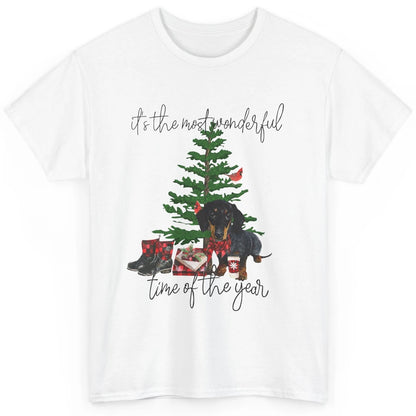 Dachshund Christmas Tree The Most Wonderful Time Of The Year Classic Unisex T-Shirt