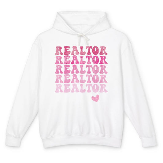 Real Estate Heart Wife Life Pink Realtor Women Close Deal Unisex Lightweight Hoodie