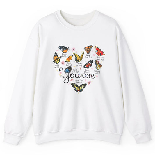 You Are Beautiful Bible Verse Butterfly Christian Jesus God Unisex Crewneck Sweatshirt