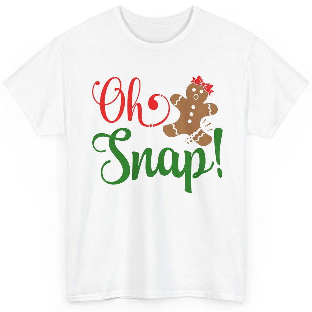 Funny Gingerbread Broken Oh Snap Western Christmas Cookies Classic Unisex T-Shirt