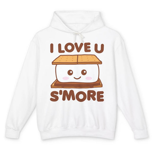 Funny Camping I Love You Smore Pun Camper Campfire Retro Unisex Lightweight Hoodie