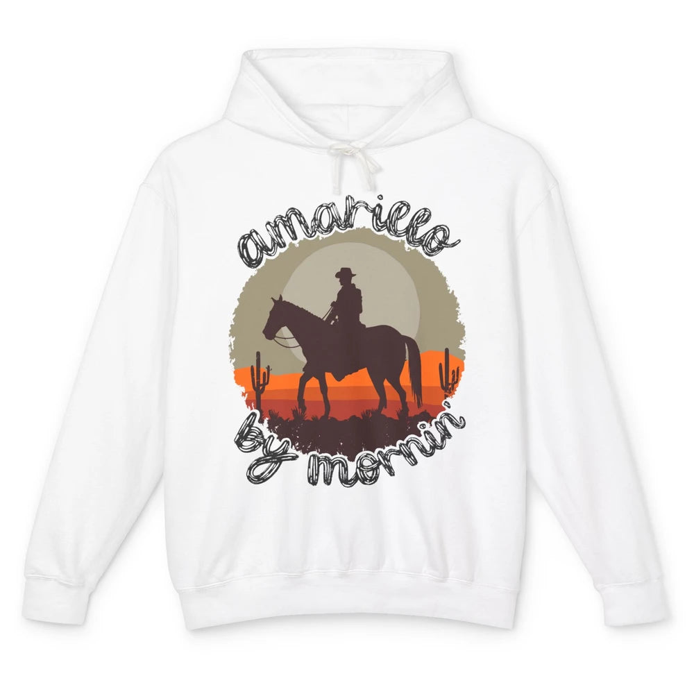 Vintage Cowboy Amarillo By Morning Desert Western Country Unisex Lightweight Hoodie