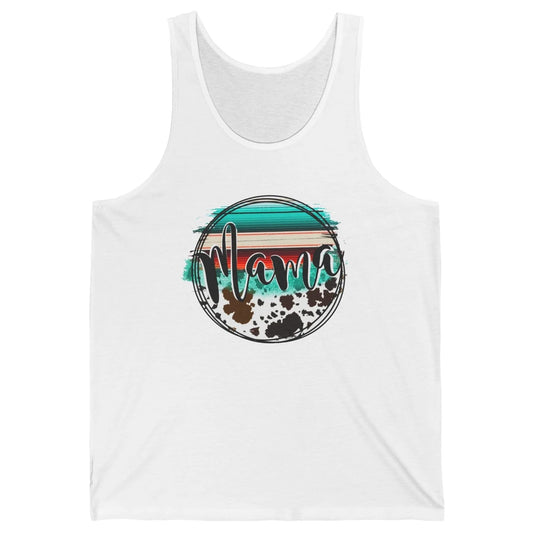 Western Country Boho Mama Cowhide Turquoise Western Mama Unisex Jersey Tank