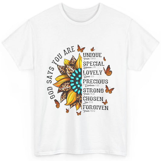 Sunflower Jesus Faith Christian God Bible Verse Religious Classic Unisex T-Shirt