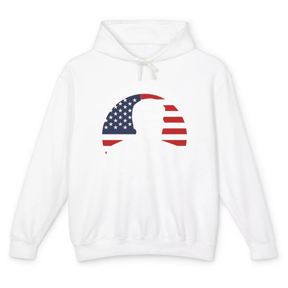 Retro US Flag Trump 2024 No More President Trump Return 2024 Unisex Lightweight Hoodie