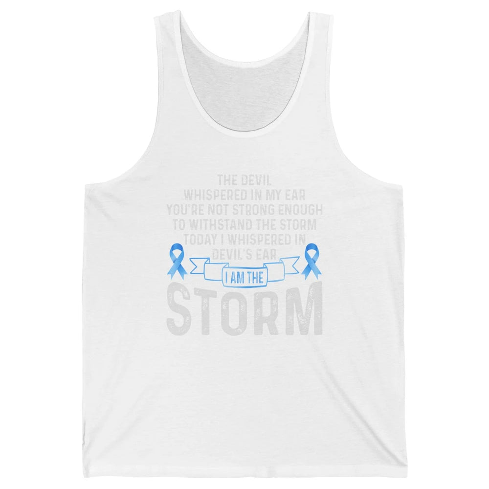 The Storm Retro Warrior Prostate Cancer Month Blue Ribbon Unisex Jersey Tank