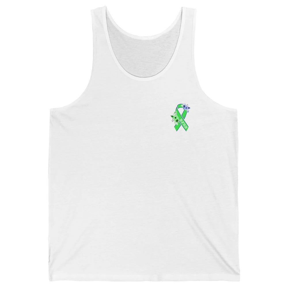 Body Focused Repetitive Disorder BFRB Floral Green Ribbon Unisex Jersey Tank