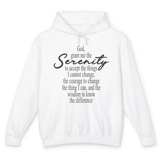 Christian God Grant Me The Serenity To Accept Prayer Faith Unisex Lightweight Hoodie