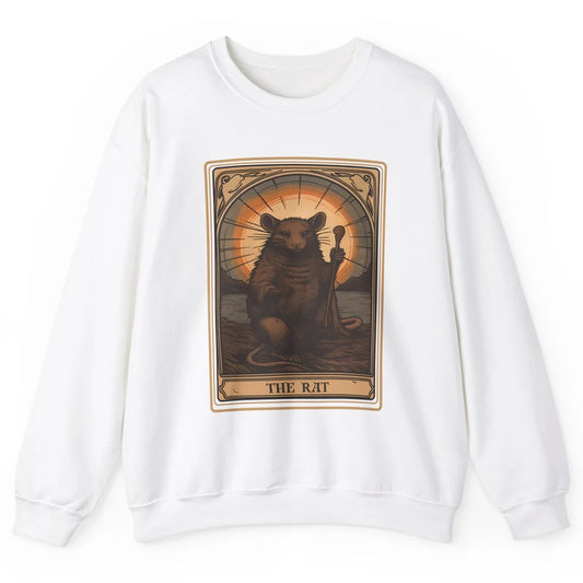 The Rat Tarot Card God Rat Halloween Rat Lovers Unisex Crewneck Sweatshirt