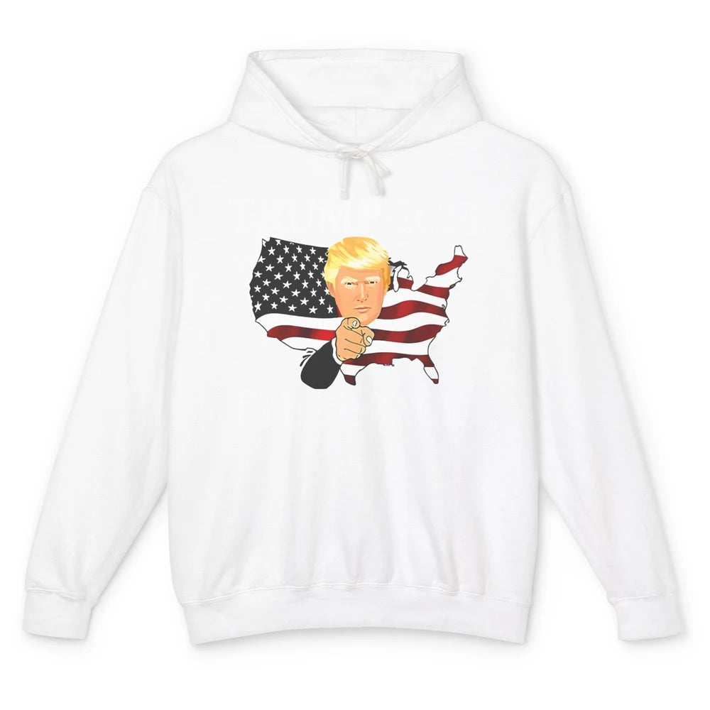 Vote Trump 2024 I'll Be Back Patriotic Republican Pro Choice Unisex Lightweight Hoodie