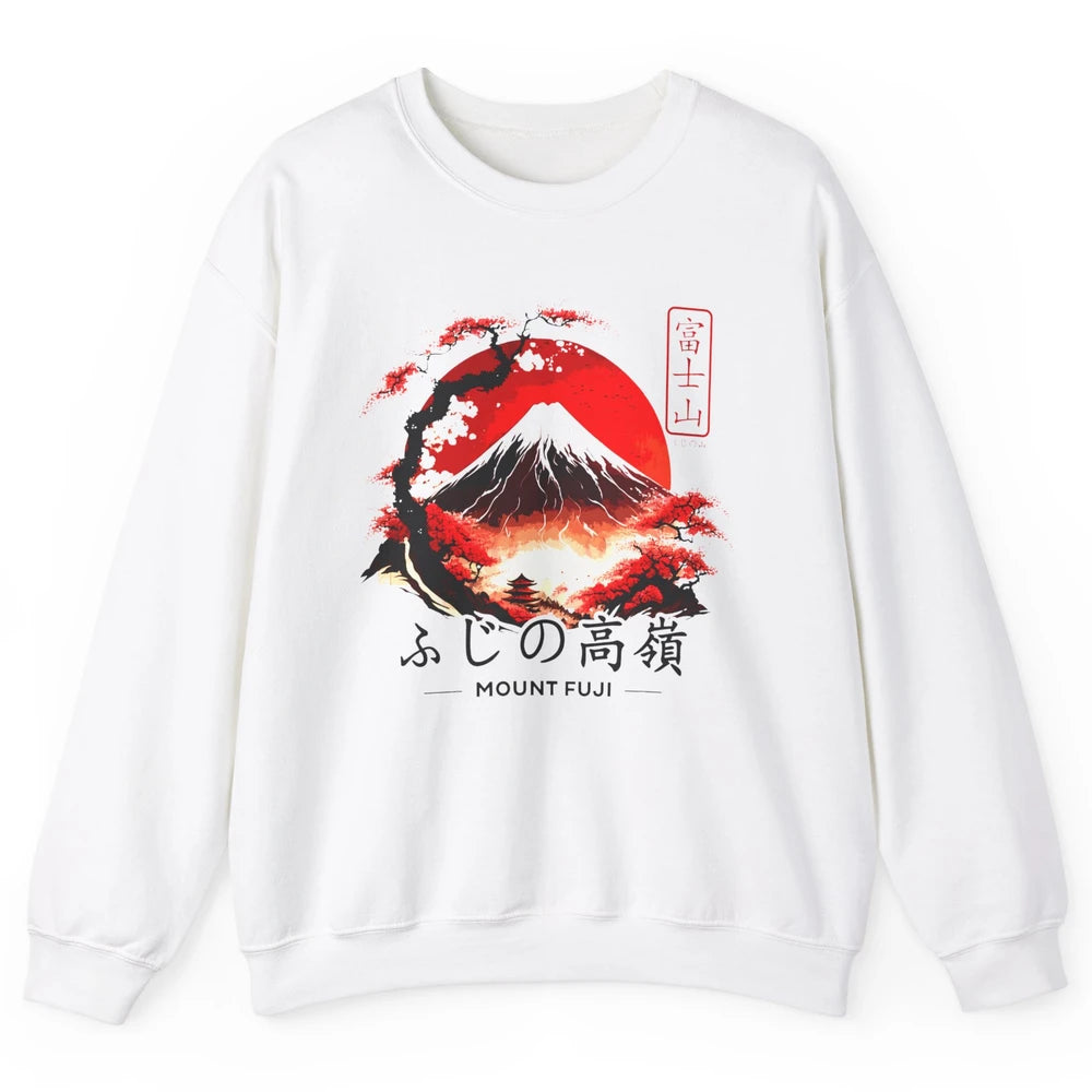 Vintage Sunset Mount Fuji The Highest Mountain In Japan Unisex Crewneck Sweatshirt