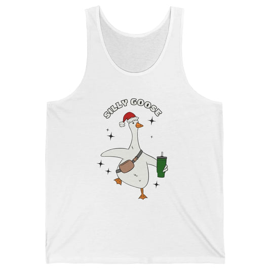 Funny Silly Goose Boojee Christmas Goose Bag And Cup Holiday Unisex Jersey Tank