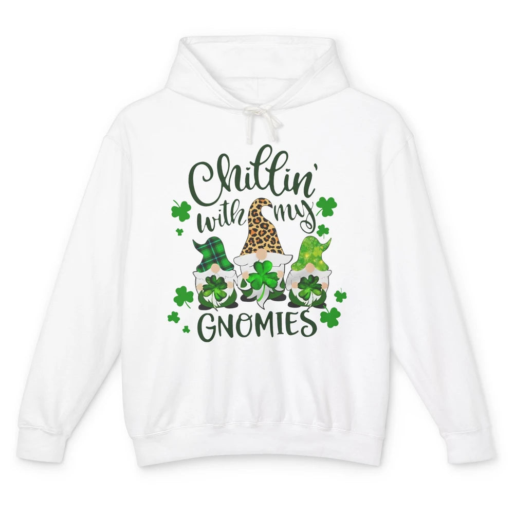 Chillin' With My Gnomes St Patrick’s Day Irish Gnomes Lucky Unisex Lightweight Hoodie