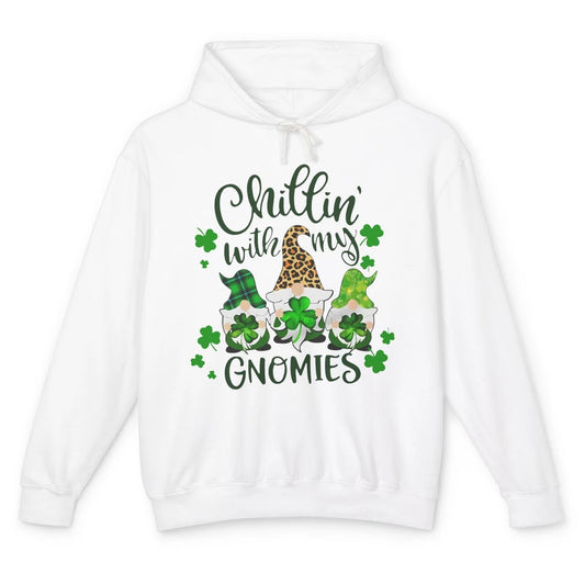 Chillin' With My Gnomes St Patrick’s Day Irish Gnomes Lucky Unisex Lightweight Hoodie