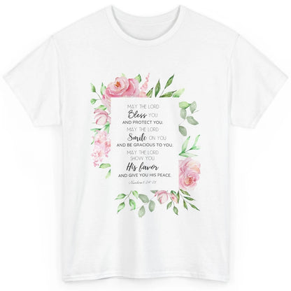 Floral Christian Belief May The Lord Bless You Bible Verse Classic Unisex T-Shirt