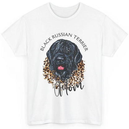 Black Russian Terrier Dog Mom Black Russian Terrier Leopard Classic Unisex T-Shirt