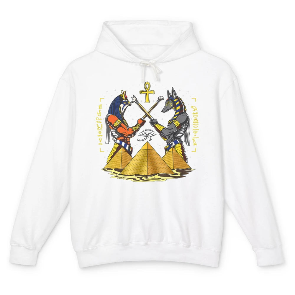 Retro Ancient Egyptian God Anubis Egypt Horus Archaeology Unisex Lightweight Hoodie