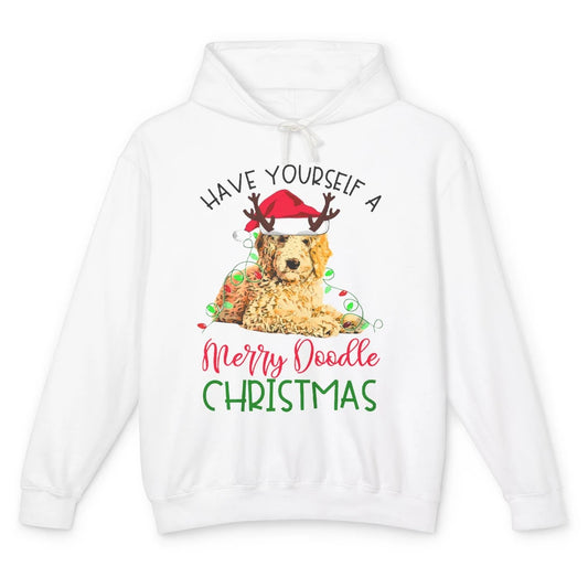 Goldendoodle Have Yourself a Merry Doodle Christmas Dog Mom Unisex Lightweight Hoodie