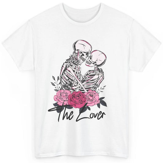 Floral Skeleton Couple The Lovers Tarot Card Valentines Day Classic Unisex T-Shirt