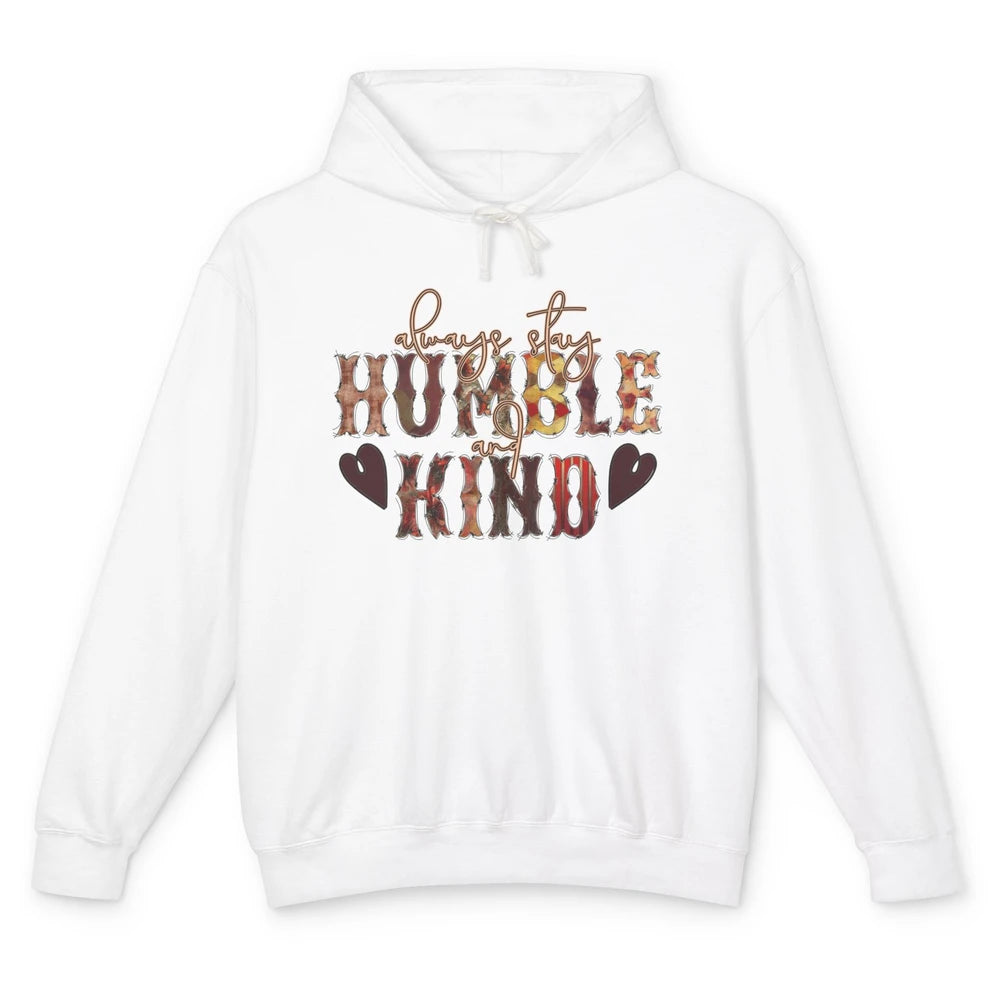 Retro Always Stay Humble And Kind Turquoise Western Country Unisex Lightweight Hoodie