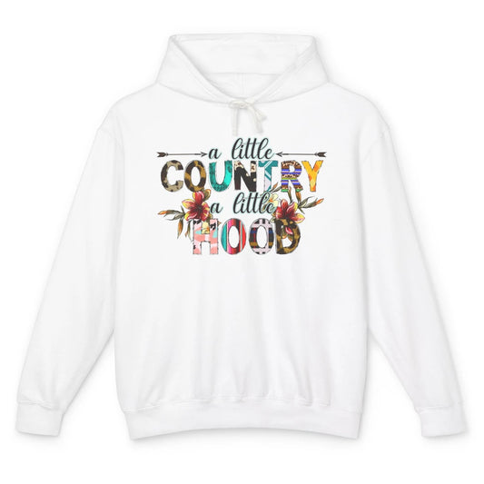 A Little Hood A Little Country Turquoise Western Country Unisex Lightweight Hoodie