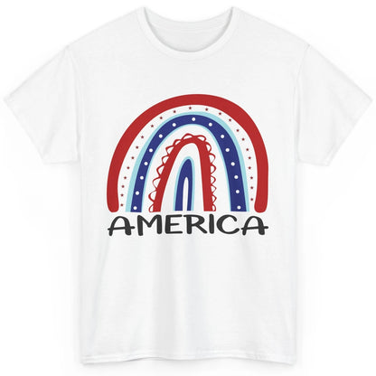 US Flag America Rainbow July 4th American Patriots Gift Classic Unisex T-Shirt