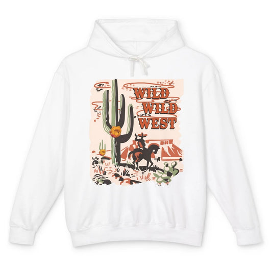 Retro Cowboy Wild Wild West Desert Cactus Western Cowgirl Unisex Lightweight Hoodie