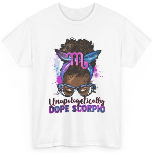 Afro Scorpio Queen Galaxy Horoscope Messy Hair Black Woman Classic Unisex T-Shirt