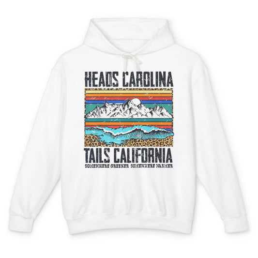 Vintage Heads Carolina Tail California Beach Summer Travel Unisex Lightweight Hoodie