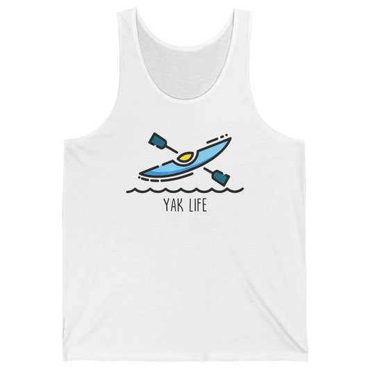 Yak Life Sunset Kayak Kayaking Retro 70s Paddling Outdoor Unisex Jersey Tank