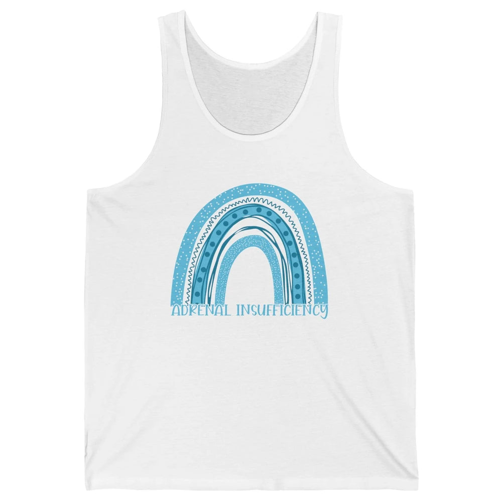 Adrenal Insufficiency Awareness Floral Light Blue Rainbow Unisex Jersey Tank