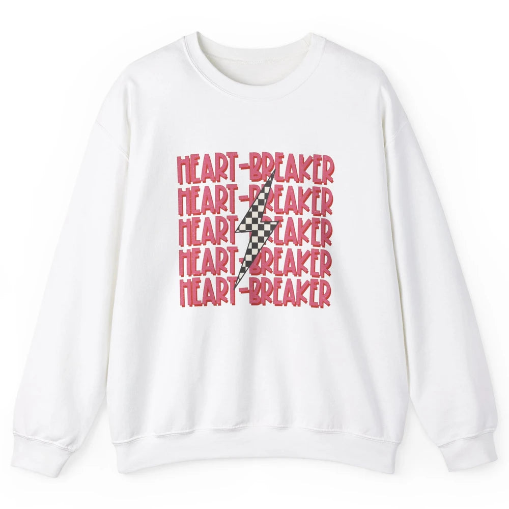 Anti Valentines Day Funny Heartbreaker Thunder Light Boho Unisex Crewneck Sweatshirt