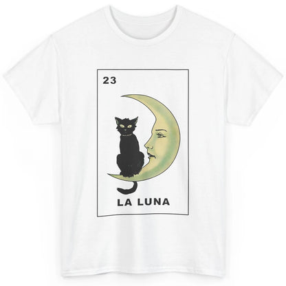 Funny Cat The Moon La Luna Tarot Card Halloween Cat Lovers Classic Unisex T-Shirt