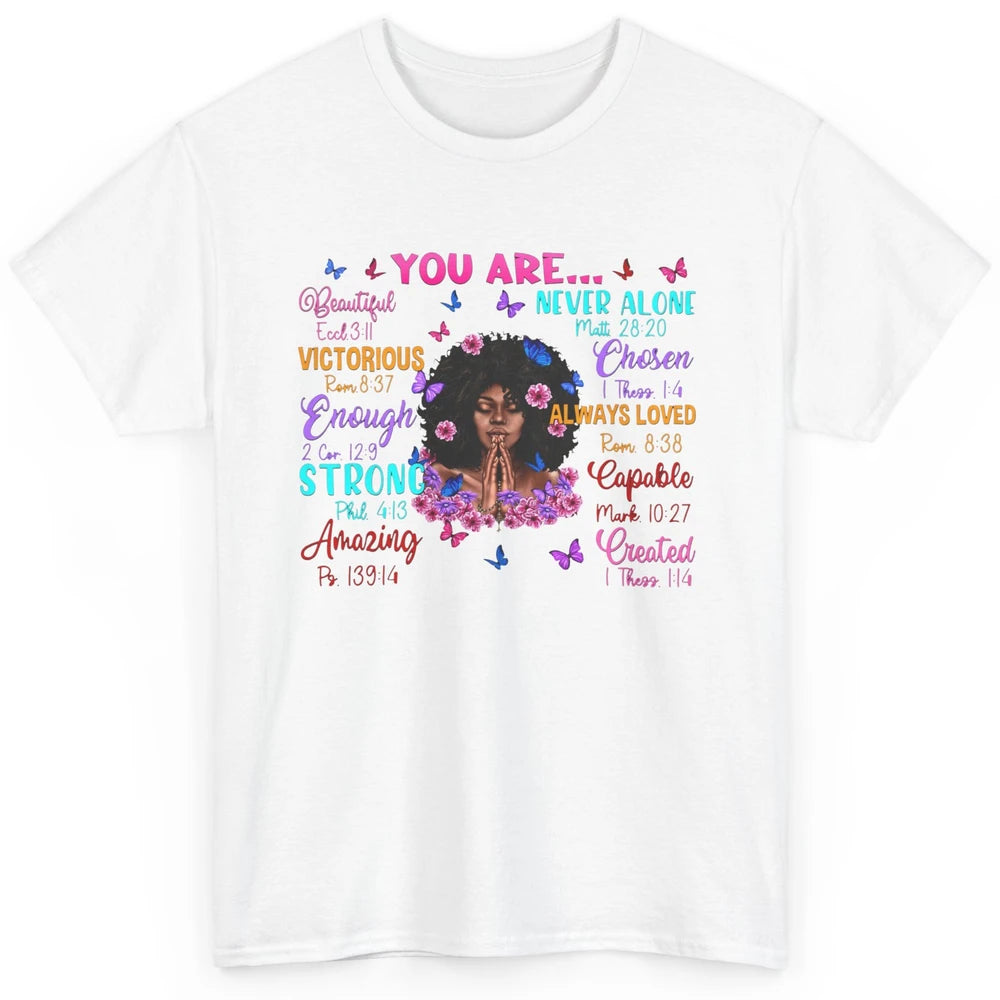 Afro Women Christian God Says I Am Bible Verse Religious Classic Unisex T-Shirt