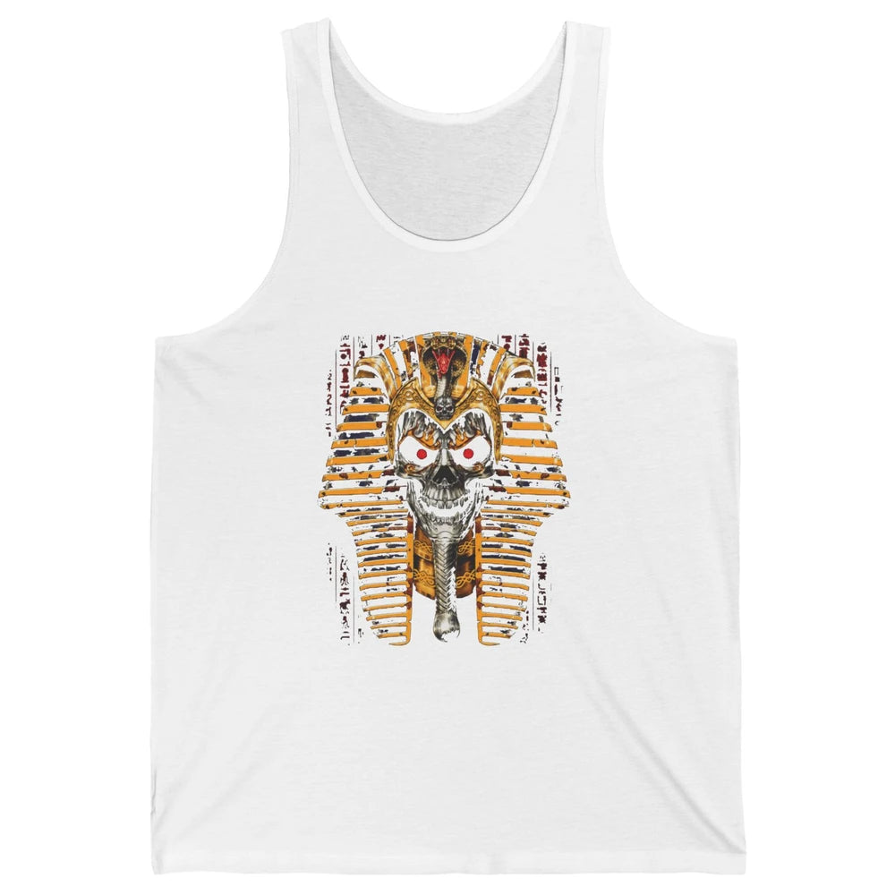 Ancient Egyptian Pyramid Skull King Tut Pharaoh Tutankhamun Unisex Jersey Tank