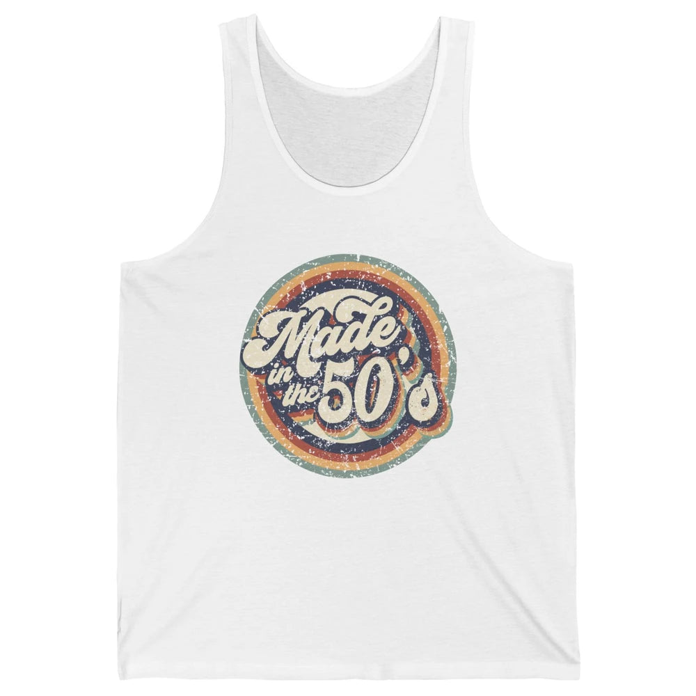 Retro Vintage Made In The 50's 1950s Born Birthday Day Gift Unisex Jersey Tank