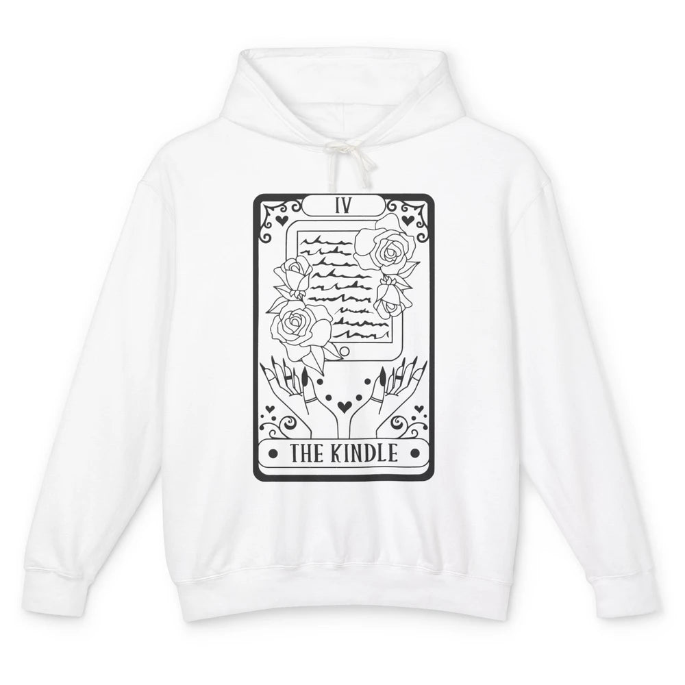 The Kindle Reader Tarot Card Halloween Kindle Book Lovers Unisex Lightweight Hoodie