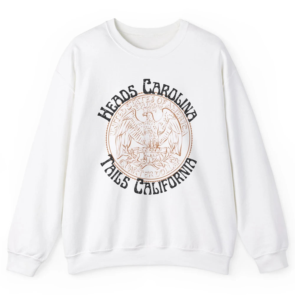 Vintage Heads Carolina Tail California US Western Country Unisex Crewneck Sweatshirt